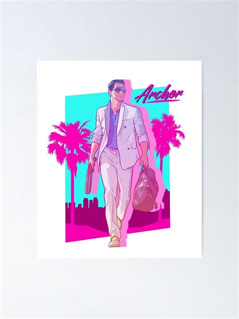 Archer Vice Palm 80s Poster For Sale By Kelsobob Redbubble