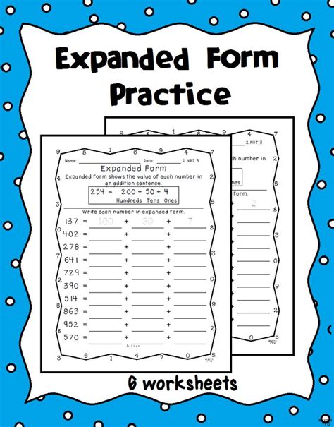 This Worksheets Helps Students Practice Expanded Form With 3 Digit