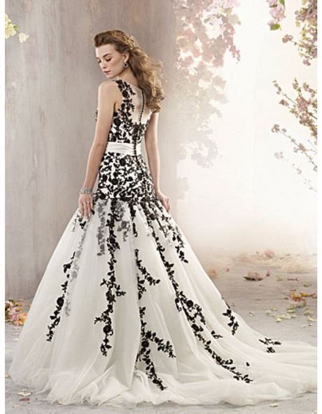 Black And White Lace Wedding Dresses Natalie