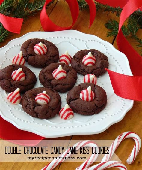 Melted butter will lead to denser cookies. Double Chocolate Candy Cane Kiss Cookies | Kiss cookies, Chewy gingerbread cookies, Cookies ...