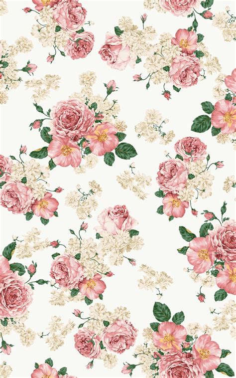 High Res Vintage Pink Flower Wallpaper Ink Pinterest Wallpaper