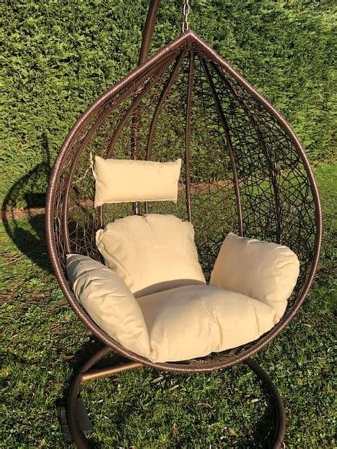 Free shipping on orders over $19. Brown Patio Hanging Chair Garden Rattan Swing Seat ...