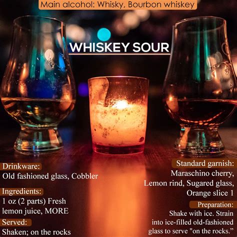 Whiskey Sour 🍸 🌟 Main Alcohol Whisky Bourbon Whiskey 🌟
