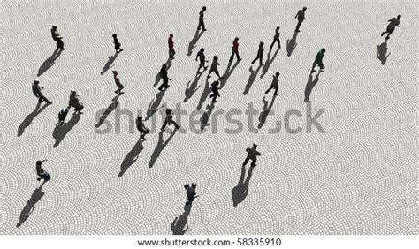 People Walking Stock Illustration 58335910