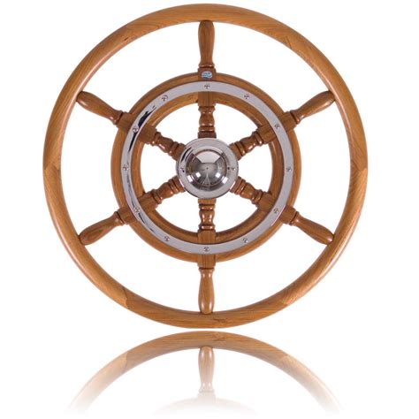 Teak Power Boat Steering Wheel 02 Stazo Marine Equipment Bv