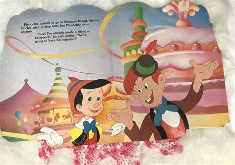 Pinocchio On Pleasure Island Board Book Vintage 1988 Walt Etsy