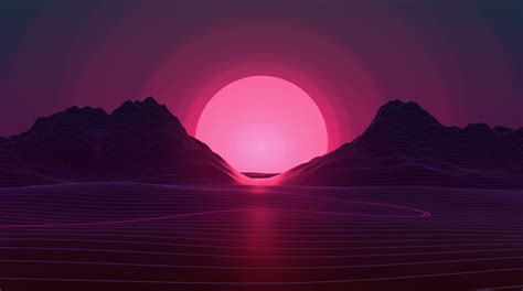 Synthwave Background Music Sunrise Abstract Sunset Pink Artistic