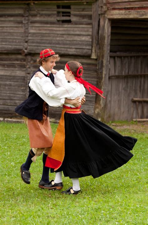 This Young Couple Are Wearing Parish Costumes From Orsa In Dalarna