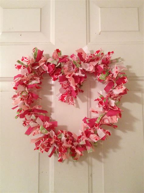Adorable Valentine Rag Wreath Shopkreationsbykia