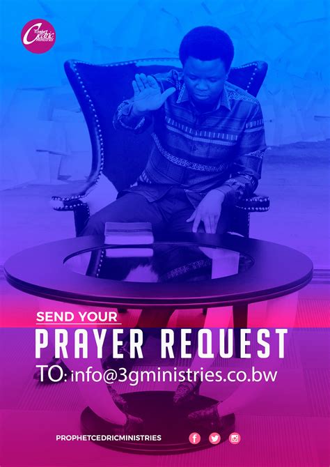 What Is Your Prayer Request Prophet Cedric Ministries