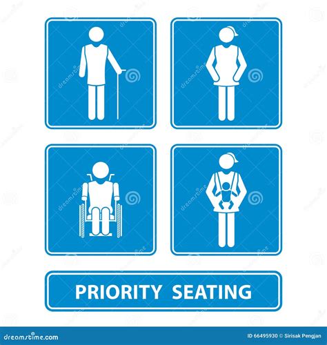 Priority Seating Icons For Sticker Vector Illustration 169008038