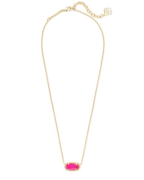 Elisa Gold Pendant Necklace In Azalea Illusion Kendra Scott