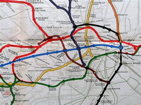 The First Tube Map 1908 London Underground Railways Map Iconic