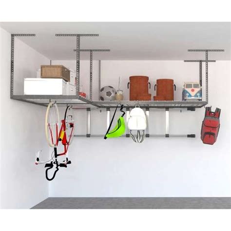 Saferacks Overhead Garage Storage Combo Kit Two 4 Ft X 8 Ft Racks