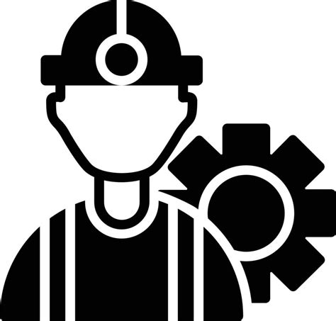 Construction Worker Glyph Icon 10931624 Vector Art At Vecteezy