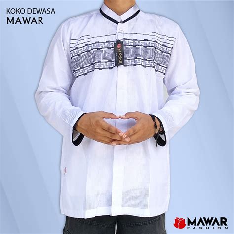 Bordir tempel untuk baju koko. Baju Koko Putih Pria Bordir Hitam Alisan | Shopee Indonesia