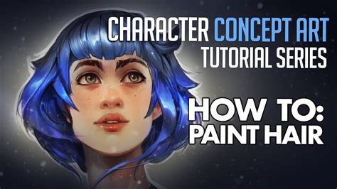 How To Paint Hair Character Concept Art Tutorial Youtube