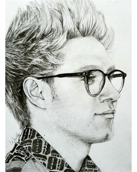 How To Draw Niall Horan Easy Straightlineartdrawingsartists