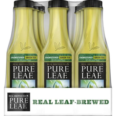 Pure Leaf Unsweetened Green Tea 185 Fluid Ounce 12 Pack Walmart