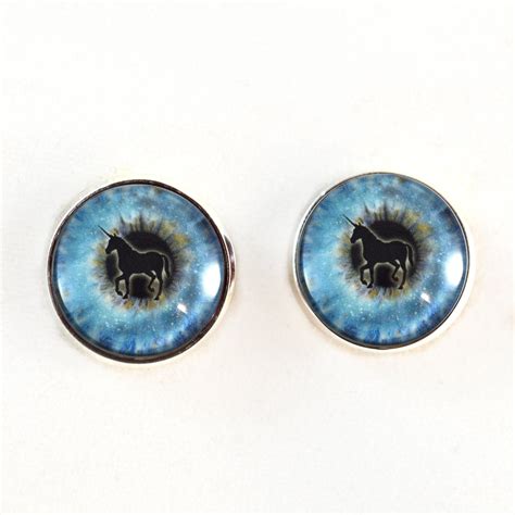 Sew On Buttons Blue Unicorn Glass Eyes Handmade Glass Eyes
