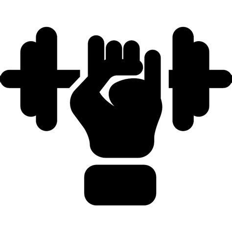 Hand With A Dumbbell Vector Svg Icon Svg Repo
