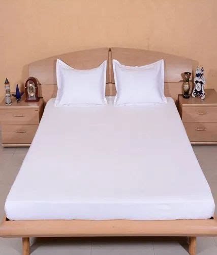 Double White Plain Cotton Bed Sheet For Home At Rs 395 Piece In Kottuvally Id 19154290055