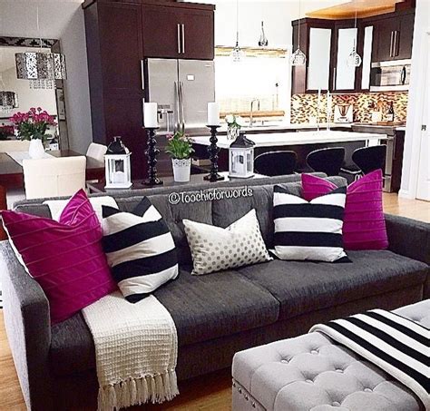 9 Trendy Black And White And Pink Dwelling Rooms Carport Sarahsoriano
