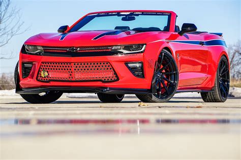 Bright Red Camaro Features Blacked Out Accents For Aggressive Look