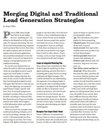 Lead Generation Strategies Examples