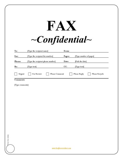 Fax Spreadsheet In Fax Sample Cover Sheet Template Printable Page