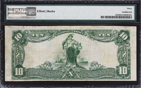 Lot Of 2 Pennsylvania 1902 10 Plain Back National Banknotes Pmg Graded