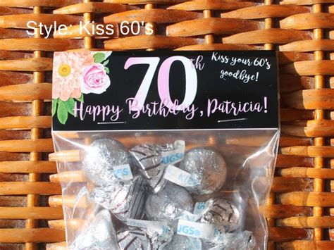 70th Birthday Floral 70th Birthday Favors Milestone Etsy