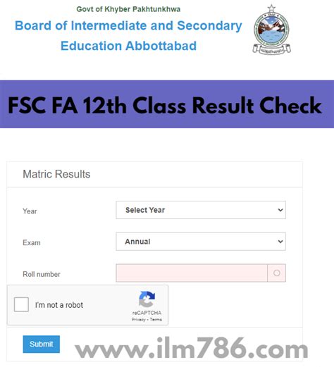 Fa Fsc 12th Class Result 2024 Bise Abbottabad Board