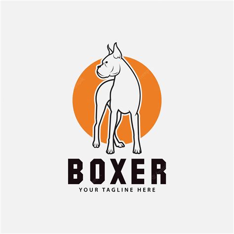 Premium Vector Boxer Dog Logo Design Vector Template