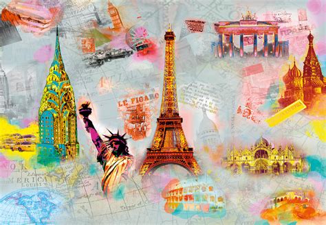 Around The World Wall Mural Buy At Europosters