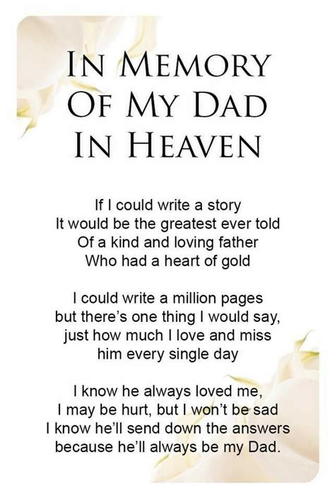 Missing My Dad Poems From Daughter