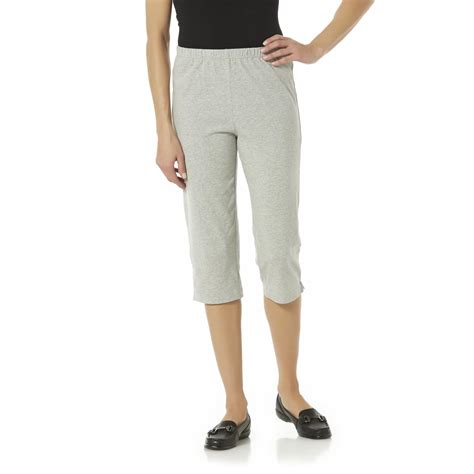 Basic Editions Womens Knit Capri Pants