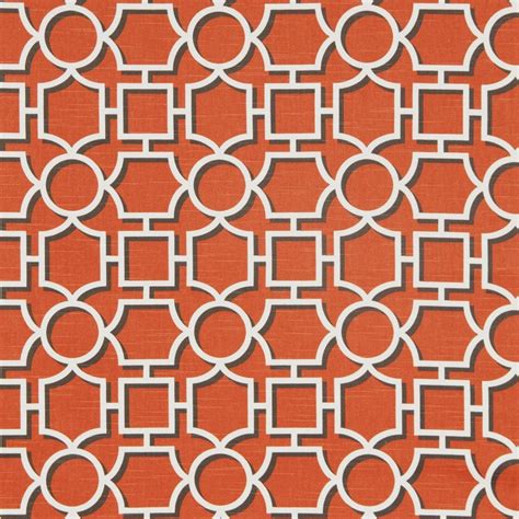 Orange Geometric Upholstery Fabric Modern By Popdecorfabrics