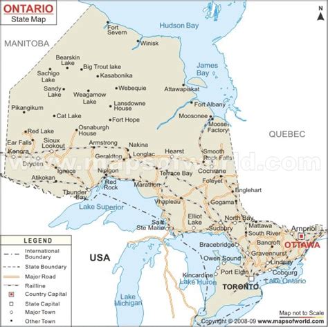 Map Of Ontario Map Of Ontario Canada