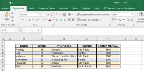 Passos Para Criar Uma Tabela Clara E Organizada No Excel Olhar