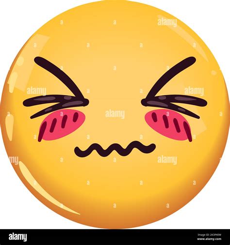 Flat Embarrassed Emoji Stock Vector Image And Art Alamy