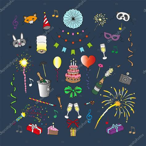 Party And Celebration Elements Stock Vector Image By ©wins86 95500906
