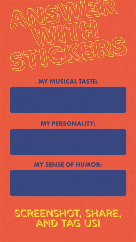 Answer With Stickers My Musical Taste My Personality My Sense Of