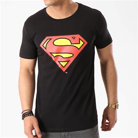 Dc Comics Tee Shirt Superman Logo Noir
