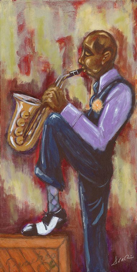 Sax Player Painting By Daryl Price Fine Art America