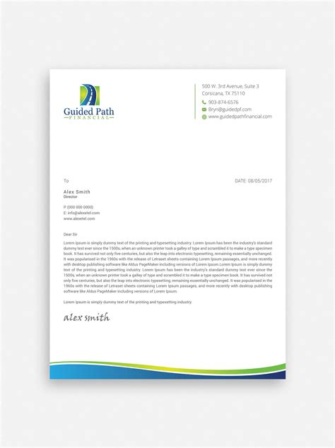 Let clients know you mean business with professionally designed letterhead templates you can customize to feature your law firm's logo and branding. Professional Business Letterhead-pdf-doc-sample-formatted