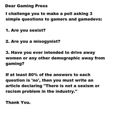 Three Simple Questions Gamergate Know Your Meme