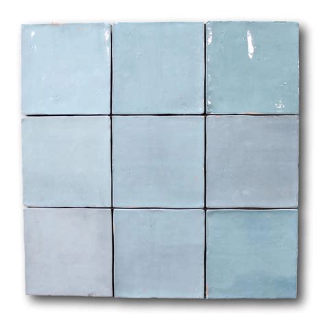 Mestizaje Zellige 5 X 5 Ceramic Tiles Aqua Portland Direct Tile