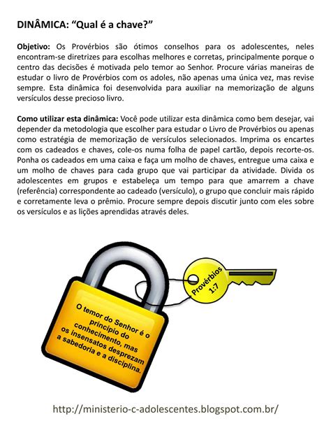 Dinamica A Oração é A Chave