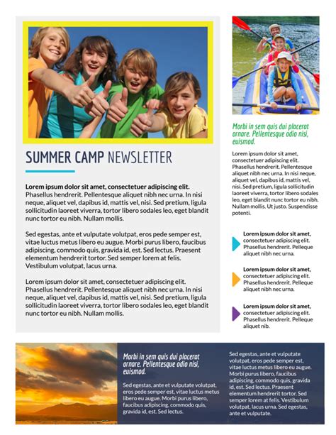 Summer Camp Newsletter Template